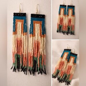 INK+ALLOY Luxe Ava Beaded Fringe Earrings.